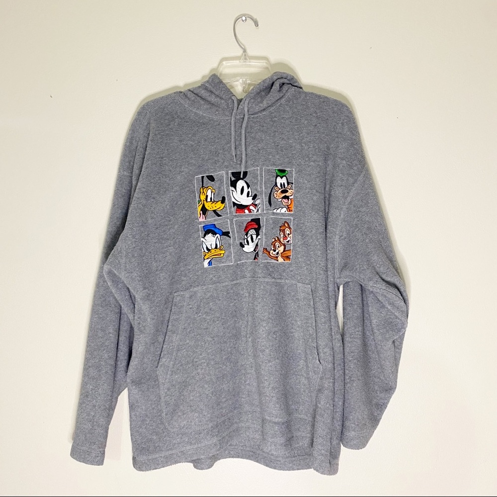 Vintage Disney Women's Gray Fleece Hoodie (Medium)